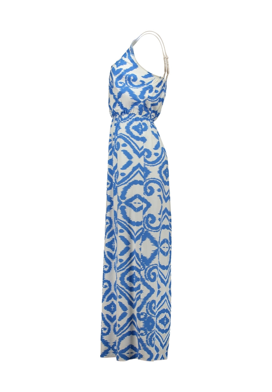 Sommerkleid mit blauem Muster