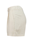 Leinen Shorts in Creme