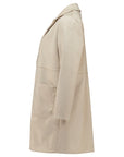 Jacke in Wildlederoptik in Creme