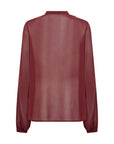 Schicke Bluse mit eleganten Fransen in Bordeaux