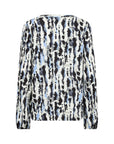 Bluse mit V-Ausschnitt mit abstraktem Print