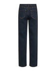 Weite Jeans dunkle Waschung mit auffälligen Nähten