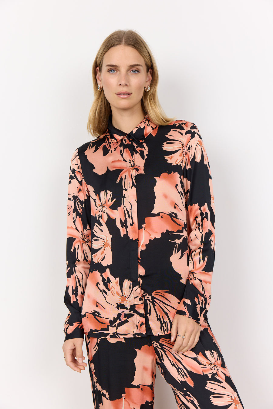 Edle Bluse mit Blumenprint