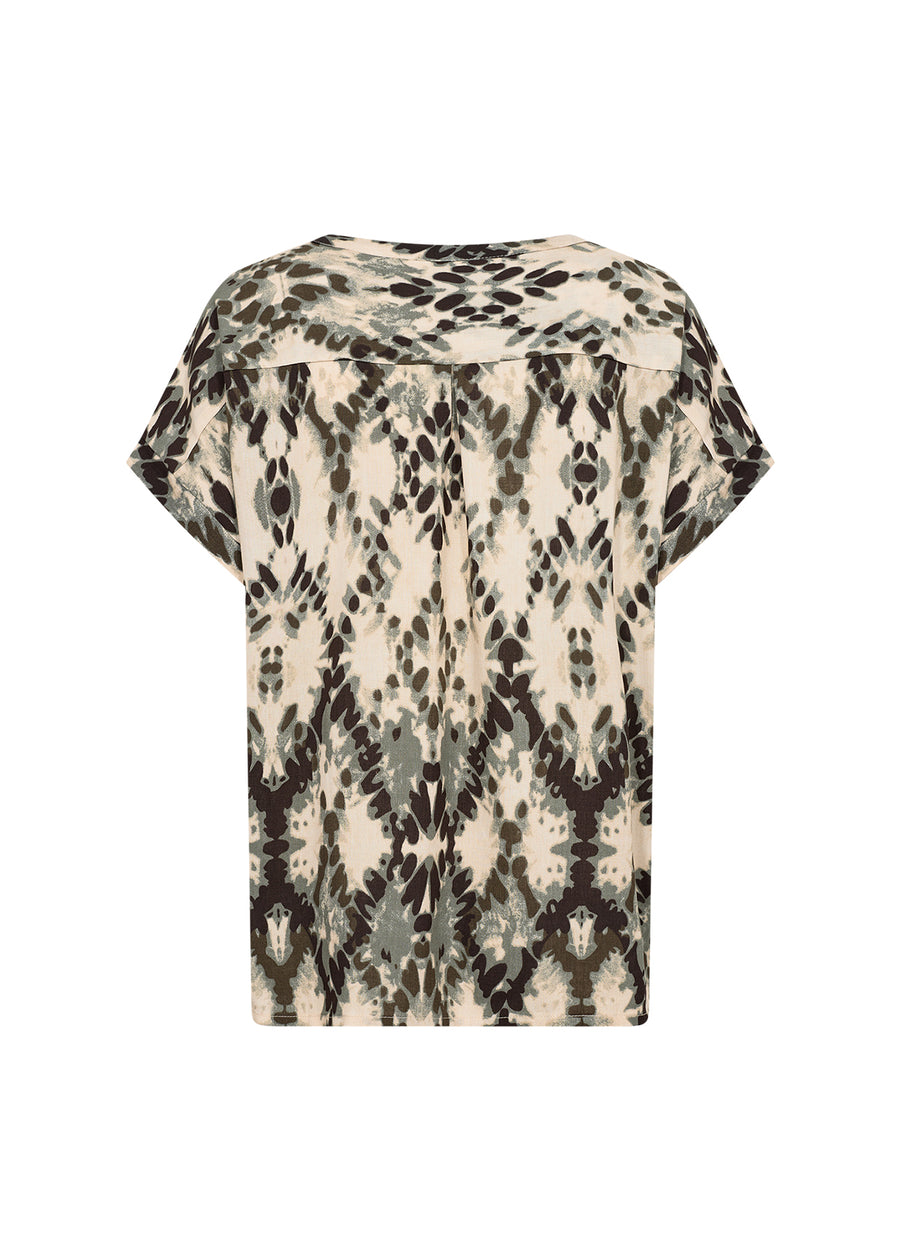 Bluse mit abstraktem Druck