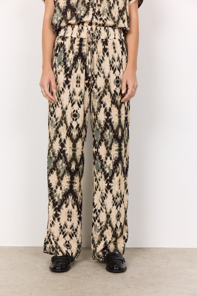 Leichte Culotte mit abstraktem Druck