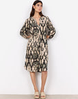 Viskose Kleid mit abstraktem Print