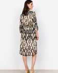 Viskose Kleid mit abstraktem Print