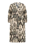Viskose Kleid mit abstraktem Print