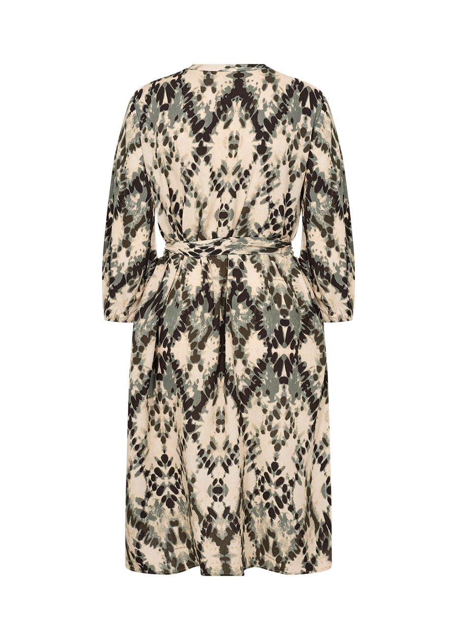 Viskose Kleid mit abstraktem Print