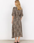 Langes Kleid mit Leoprint