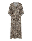 Langes Kleid mit Leoprint