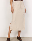 Leinenrock in Creme