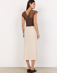 Leinenrock in Creme