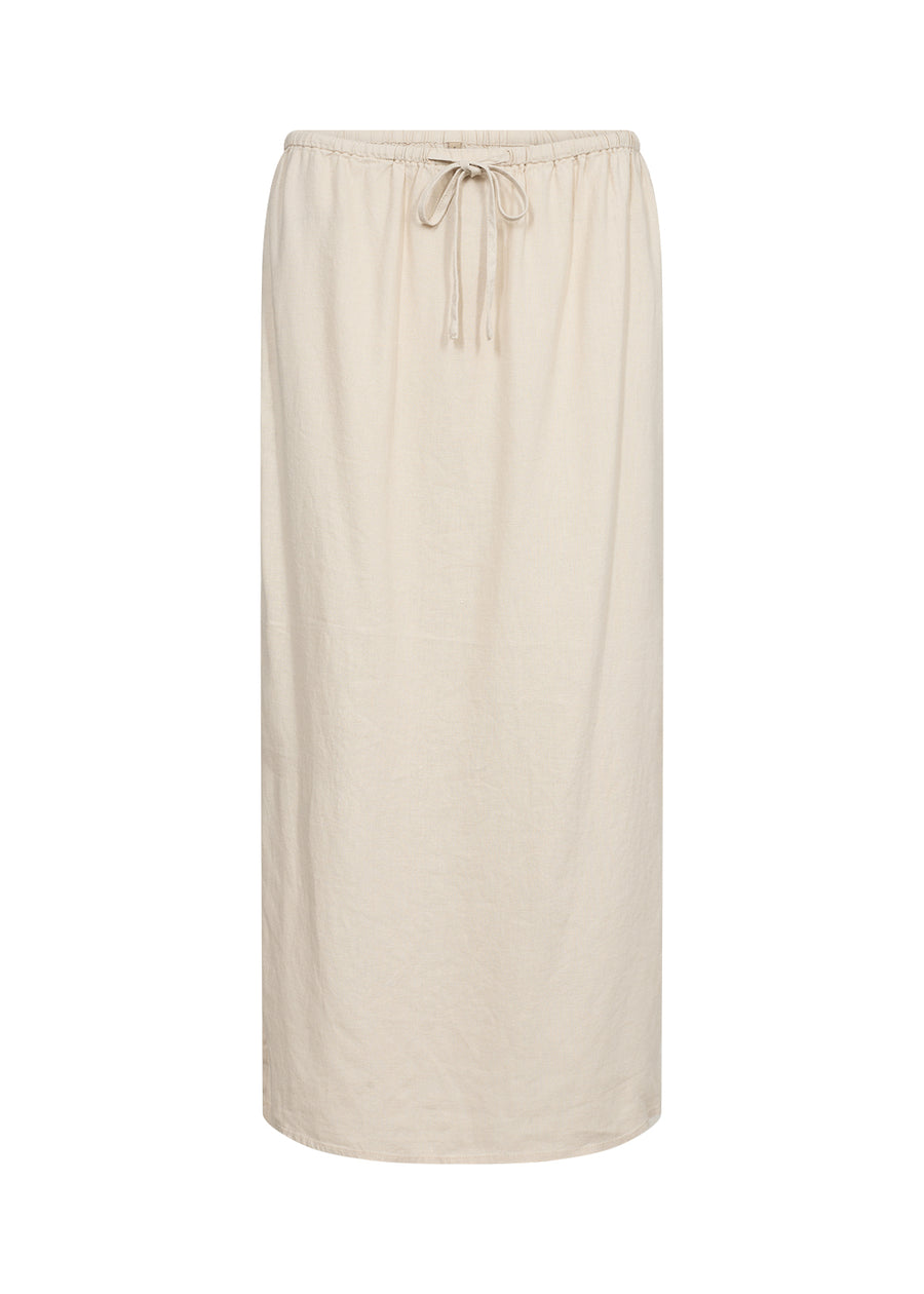 Leinenrock in Creme