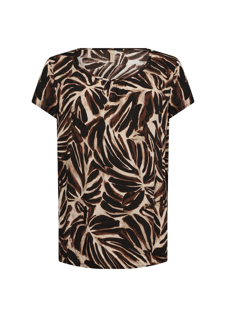 Bluse mit Palmenprint