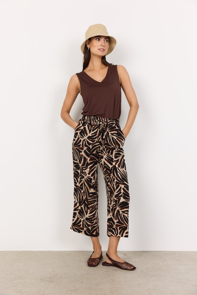 Culotte mit Palmenprint