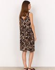 ärmelloses Kleid mit botanischem Print