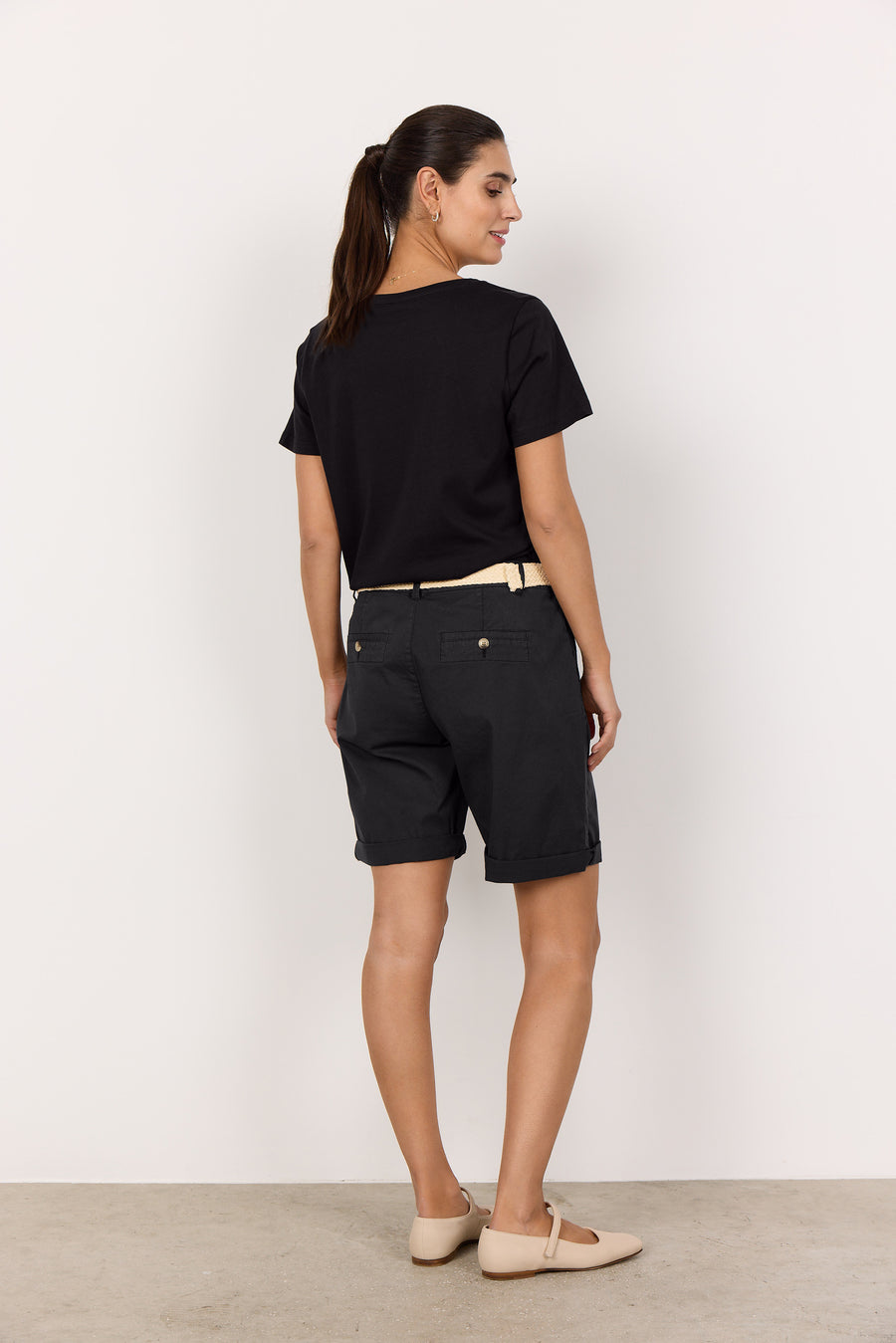 Shorts mit Gürtel