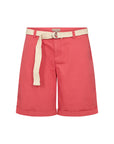Shorts mit geflochtenem Gürtel in rot