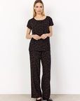 Blusenshirt mit dunklem Zebraprint