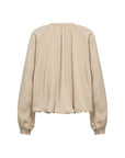 Bluse mit V-Ausschnitt mit Knopfleiste
