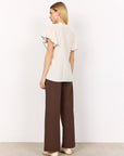 Bluse mit Rüschen-Details in Creme