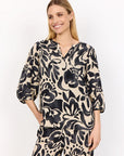 Bluse mit abstraktem Blumenprint