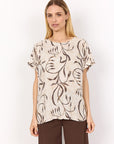Bluse mit Mosaikdruck
