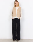Teddyweste mit Cord in beige
