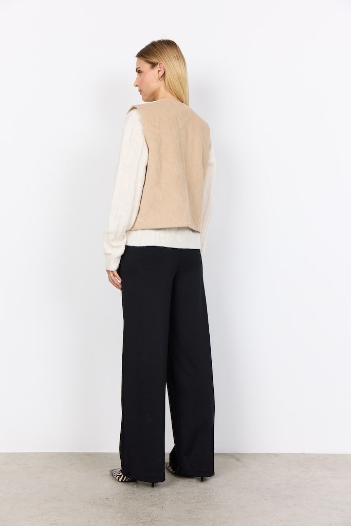 Teddyweste mit Cord in beige