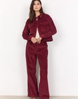 Kordjacke in bordeaux