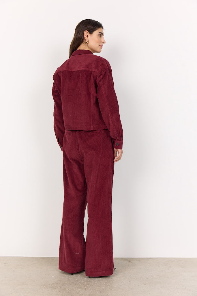 Kordjacke in bordeaux