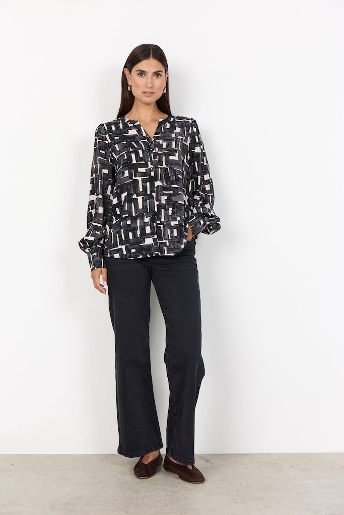 Bluse mit geometrischem Print