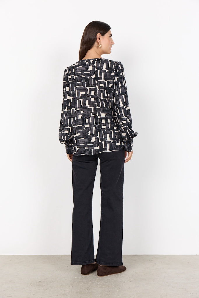 Bluse mit geometrischem Print
