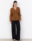 *Schicke Bluse mit eleganten Fransen in Toffee