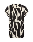 Viskose Bluse mit abstraktem Druck