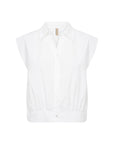 Ärmellose Bluse in Weiß