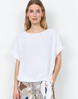 Bluse mit Bindedetail in weiß