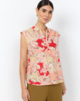 Bluse kurzarm mit stilvollem Kragen