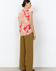 Bluse kurzarm mit stilvollem Kragen