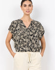 Bluse mit Blätterdruck