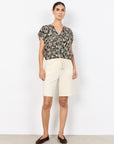 Bluse mit Blätterdruck