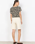 Bluse mit Blätterdruck