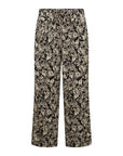 Hose 7/8 mit Blumenprint in Schwarz