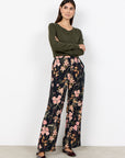 Hose mit zartem Blumendruck