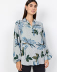 Viskose Bluse mit edlem Blumendruck