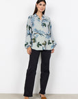 Viskose Bluse mit edlem Blumendruck