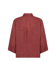 Bluse mit markanten Knopdetails in Blutrot