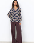 Edle Bluse mit Muschelprint