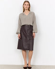 Edle Bluse mit Hahnentrittmuster